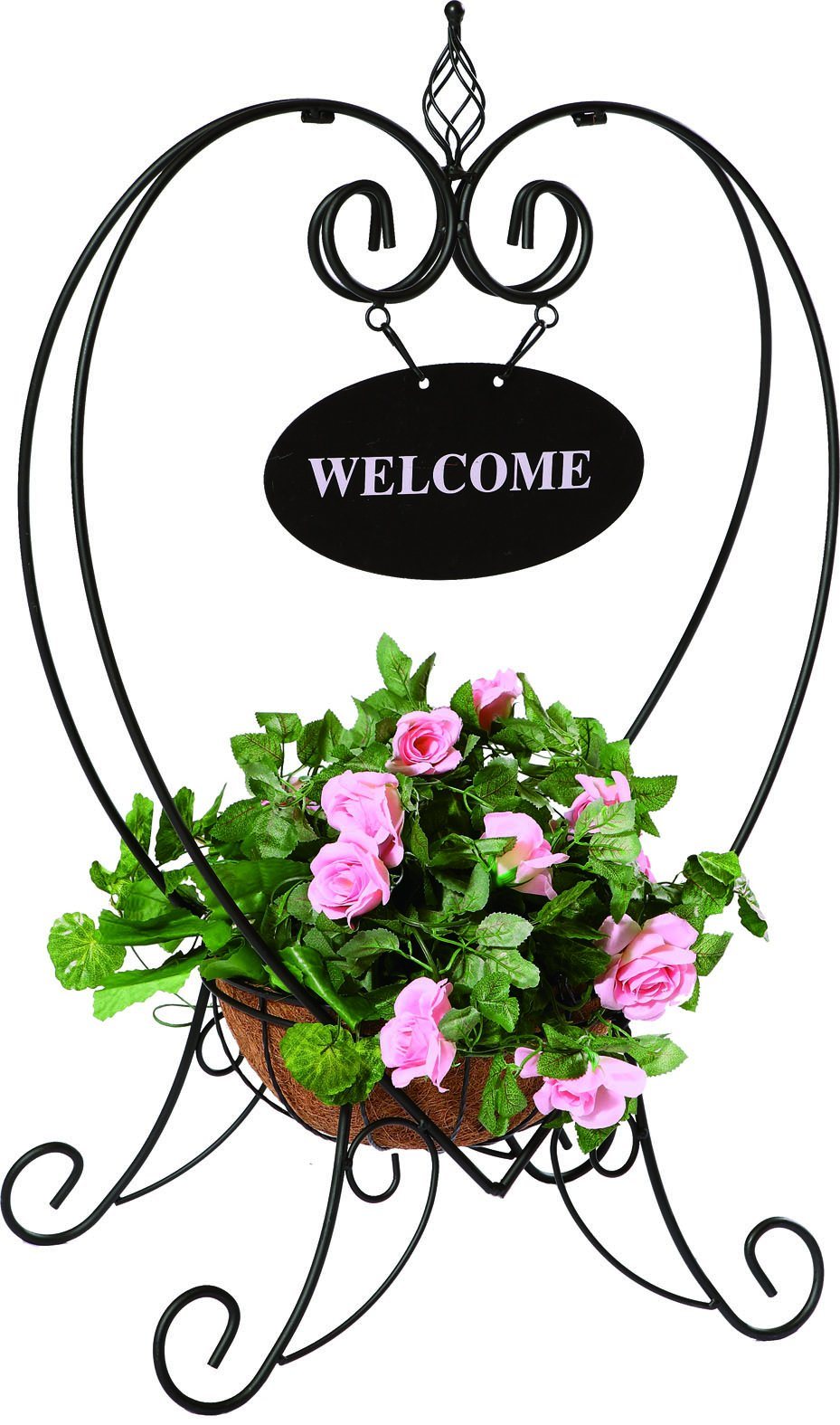 HeartShaped Metal Flower Basket Gardening Ground Planter from