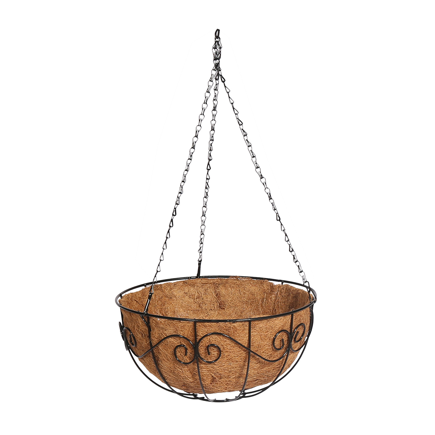 China Iron metal garden hanging basket manufacturers, Iron metal garden