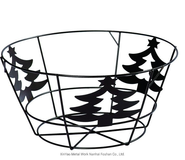 Christmas Type Round Planter Stand metal garden basket for outdoor from